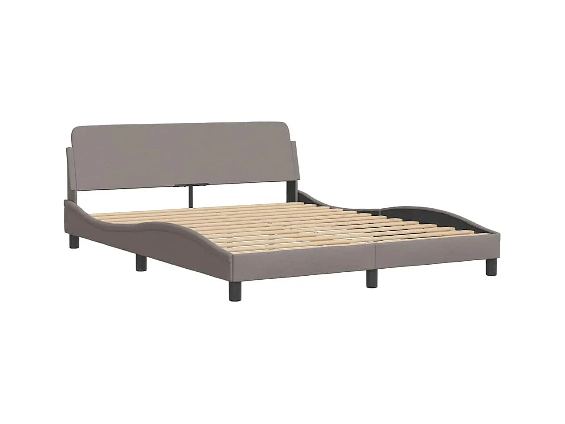 Bedframe zonder matras taupe 160x200 cm stof