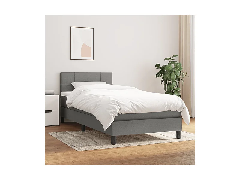 Lattenbodem met matras Donkergrijs 100x200cm Stof