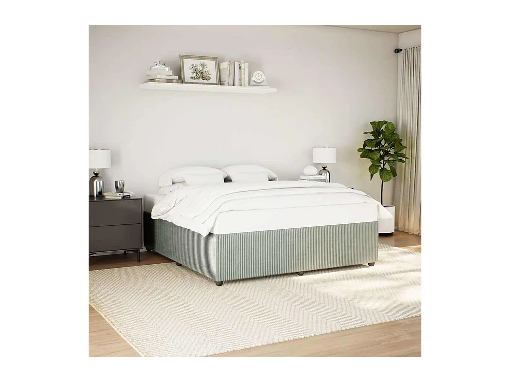 Bedframe zonder matras lichtgrijs 180x200 cm fluweel