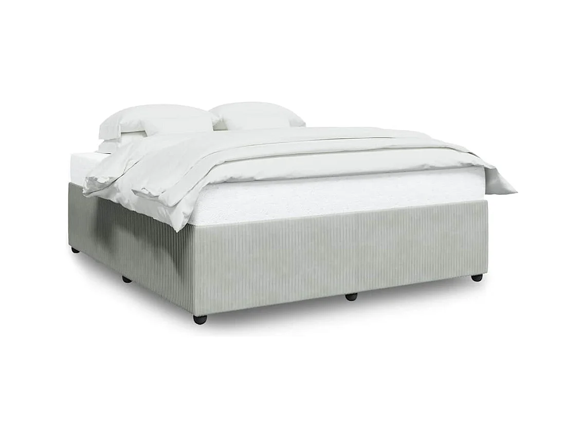 Bedframe zonder matras lichtgrijs 180x200 cm fluweel