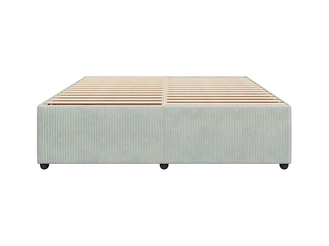 Bedframe zonder matras lichtgrijs 180x200 cm fluweel