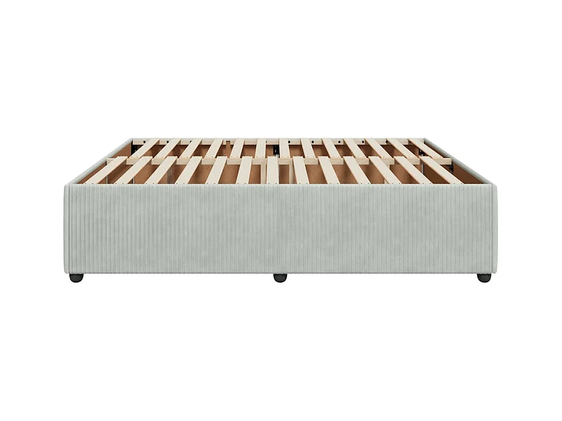 Bedframe zonder matras lichtgrijs 180x200 cm fluweel