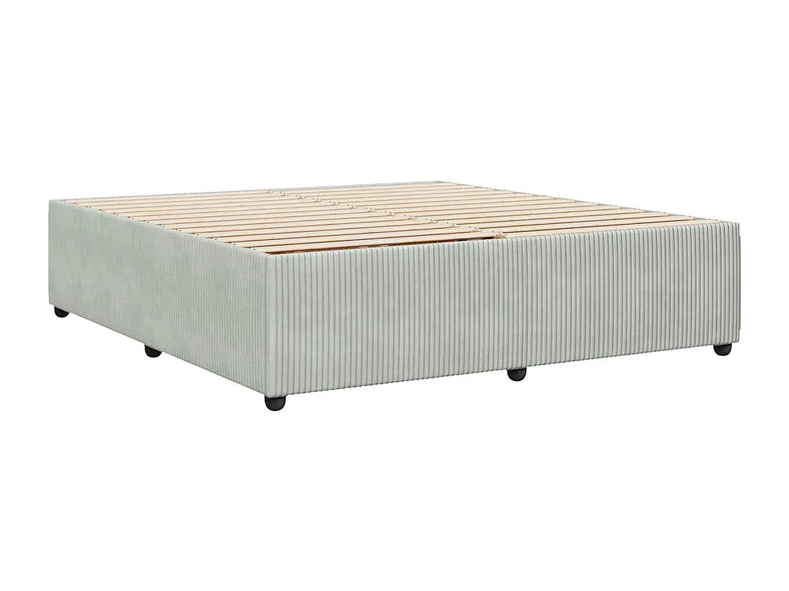 Bedframe zonder matras lichtgrijs 180x200 cm fluweel
