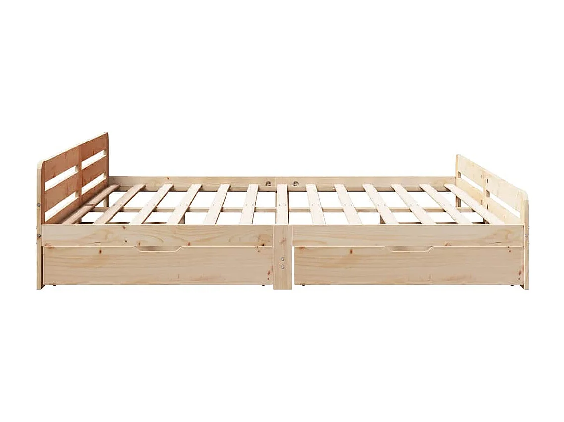 Cadre de lit sans matelas 200x200 cm bois massif de pin