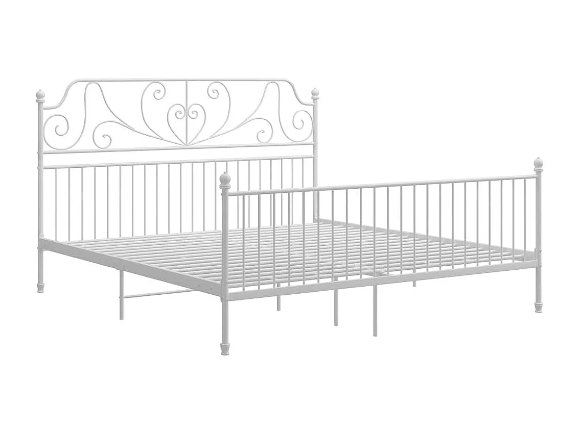 Bedframe zonder matras wit metaal 180x200 cm