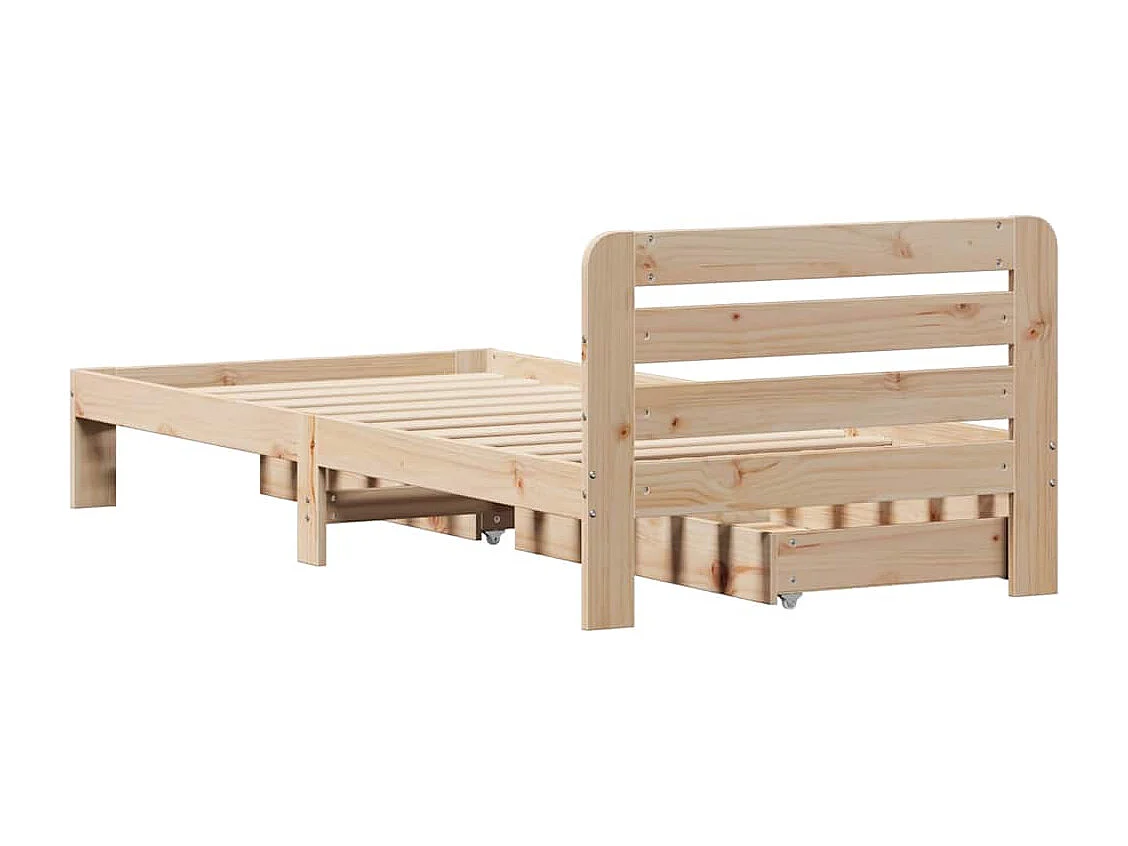 Cadre de lit sans matelas 90x200 cm bois de pin massif