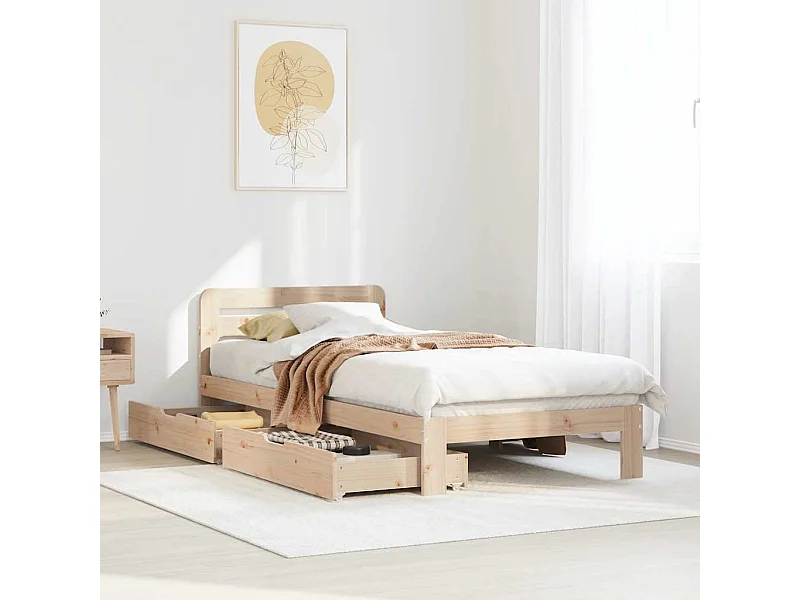 Cadre de lit sans matelas 90x200 cm bois de pin massif