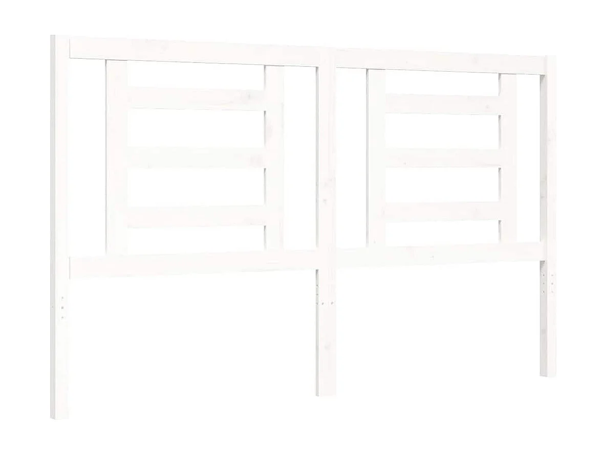 Struttura letto senza materasso bianco 160x200 cm in legno massello di pino