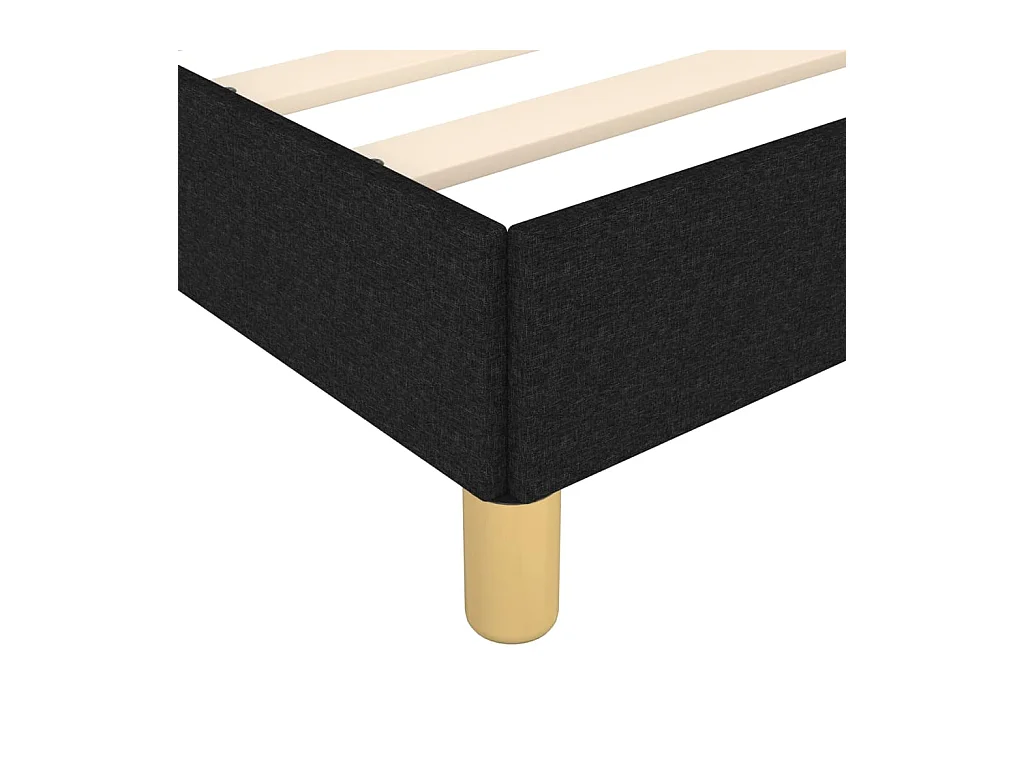 Cadre de lit sans matelas noir 140x200 cm tissu