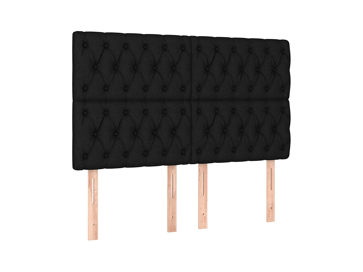 Cadre de lit sans matelas noir 140x200 cm tissu