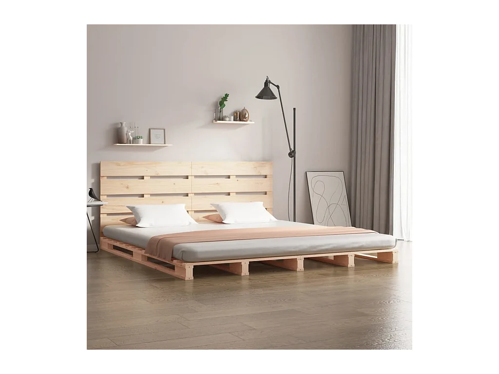 Estructura de cama sin colchón 180x200 cm madera maciza de pino
