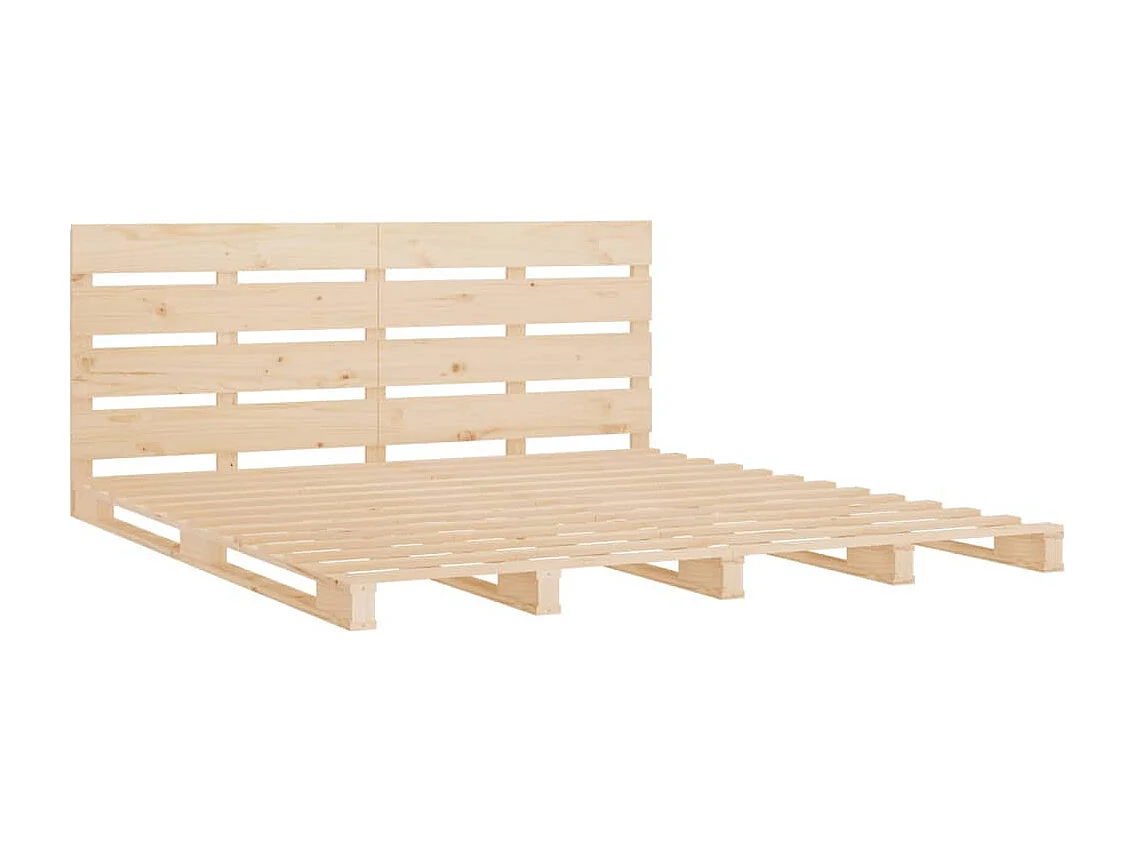 Estructura de cama sin colchón 180x200 cm madera maciza de pino