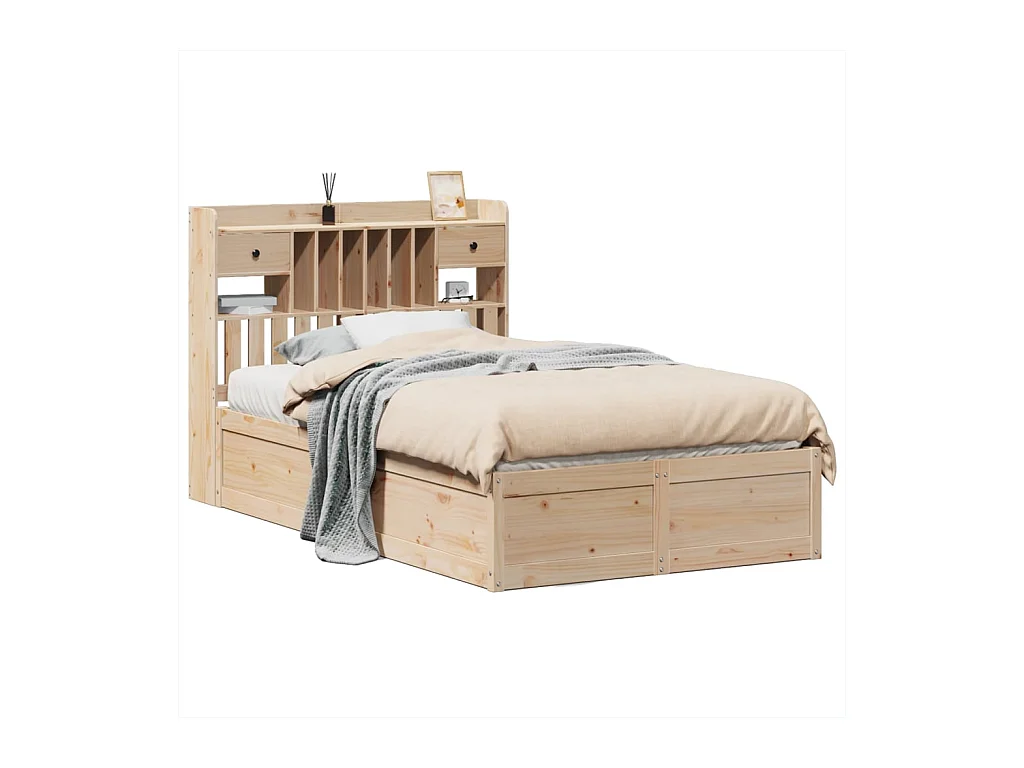 Bedframe zonder matras 135x190 cm massief grenenhout