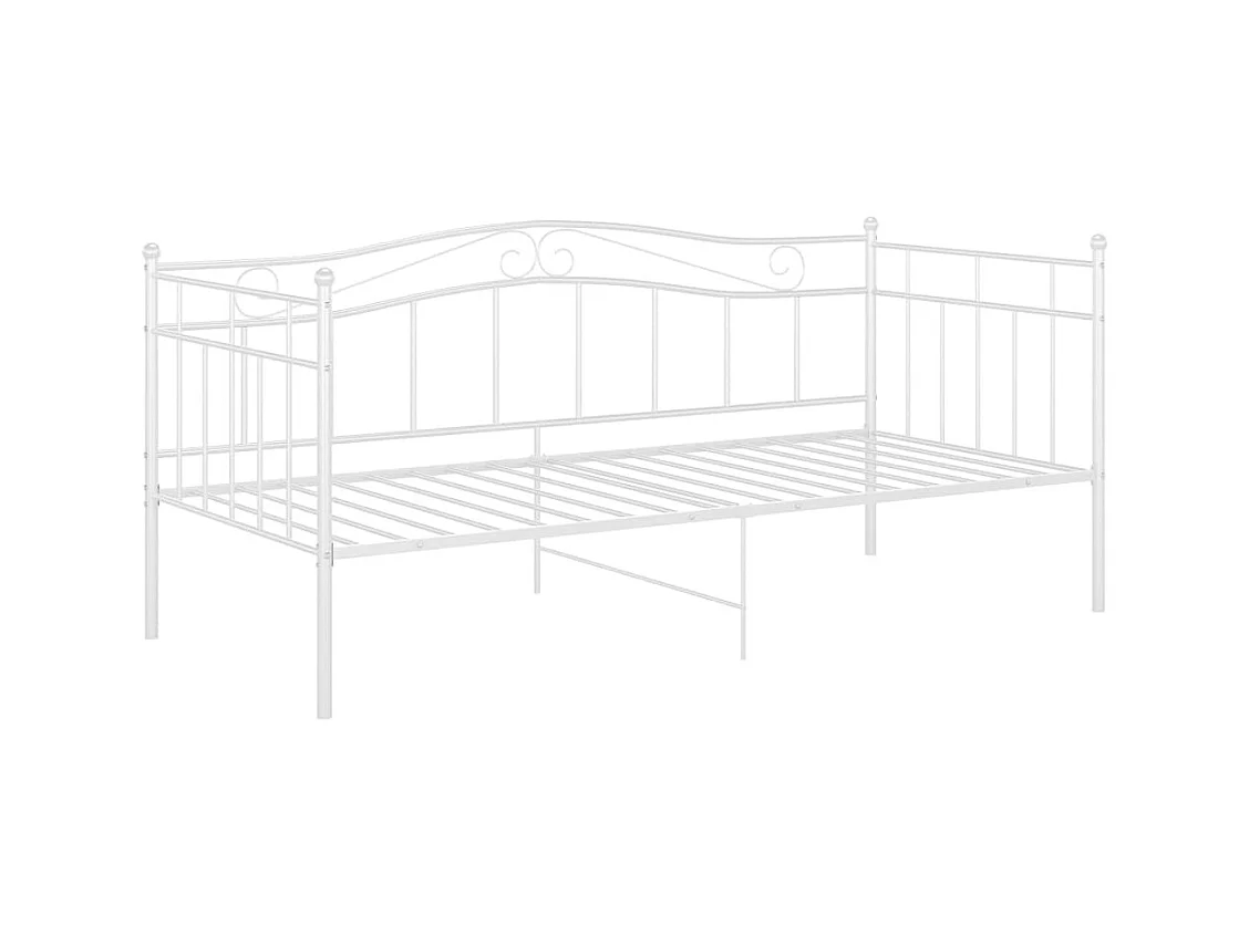 Struttura divano letto senza materasso in metallo bianco 90x200 cm