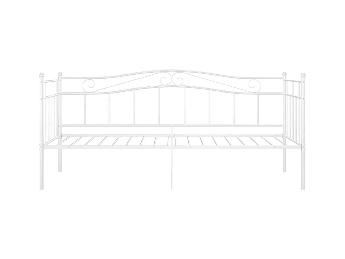 Struttura divano letto senza materasso in metallo bianco 90x200 cm