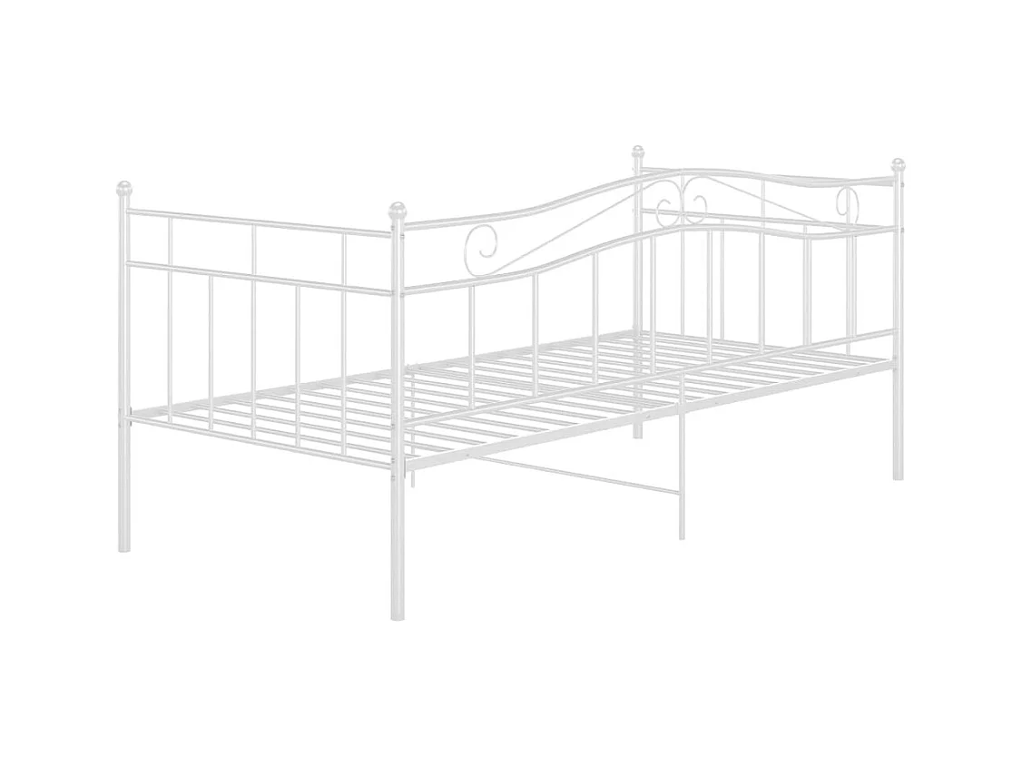 Struttura divano letto senza materasso in metallo bianco 90x200 cm