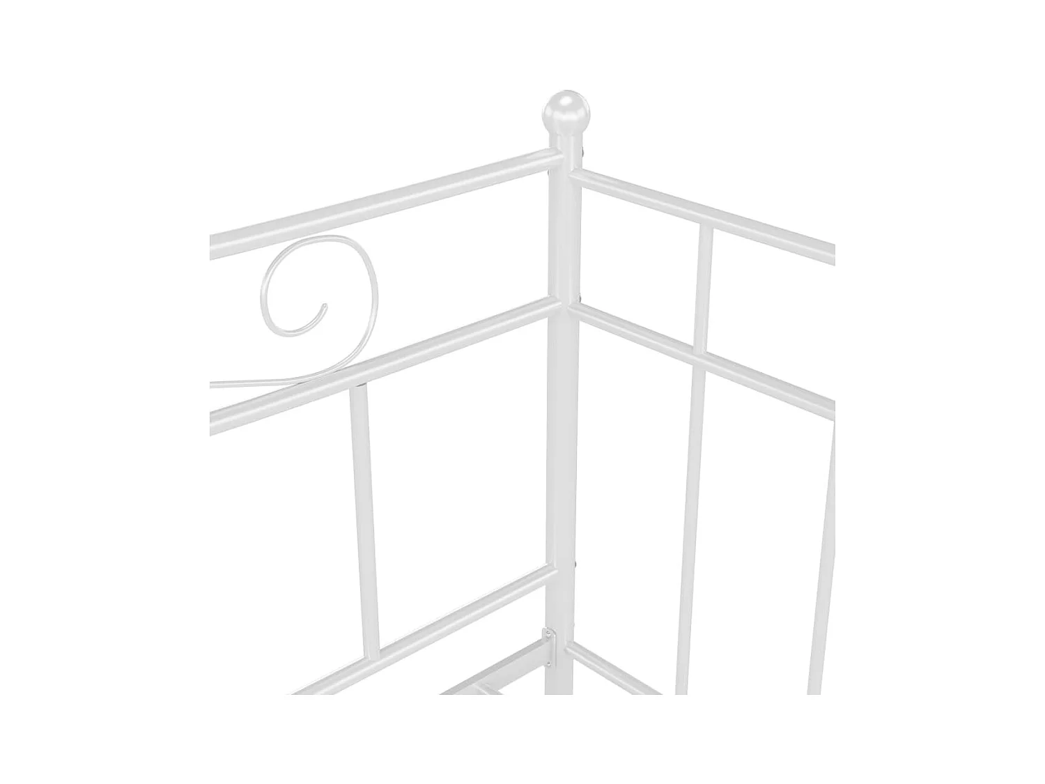 Struttura divano letto senza materasso in metallo bianco 90x200 cm