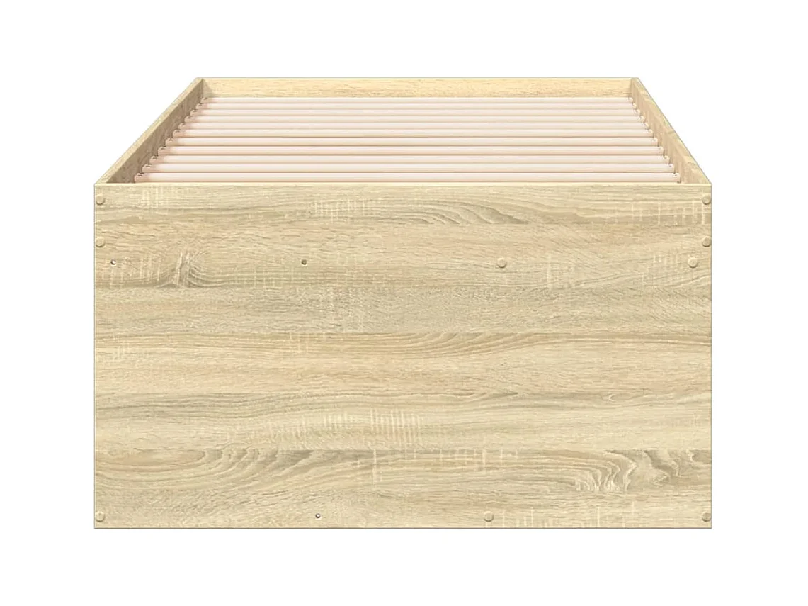 Divano letto con cassetti senza materasso rovere sonoma 75x190 cm