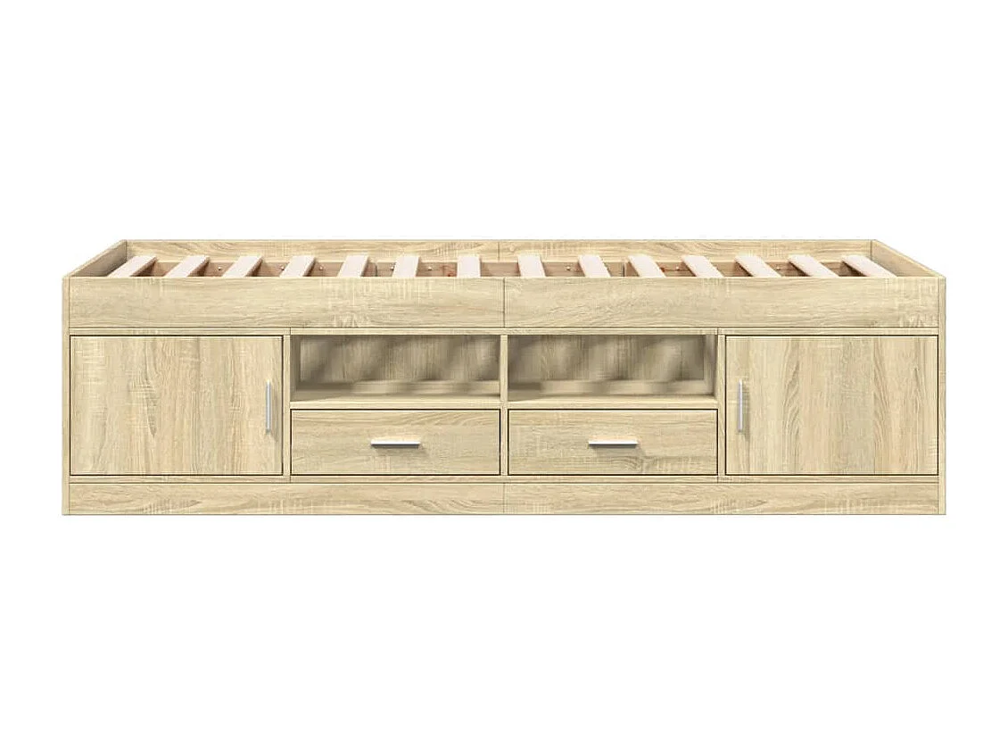 Lit de jour avec tiroirs sans matelas chêne sonoma 75x190 cm