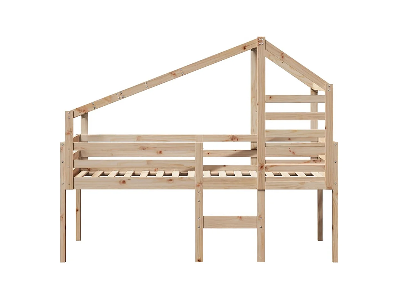 Hoogslaper zonder matras 80x200 cm massief grenenhout