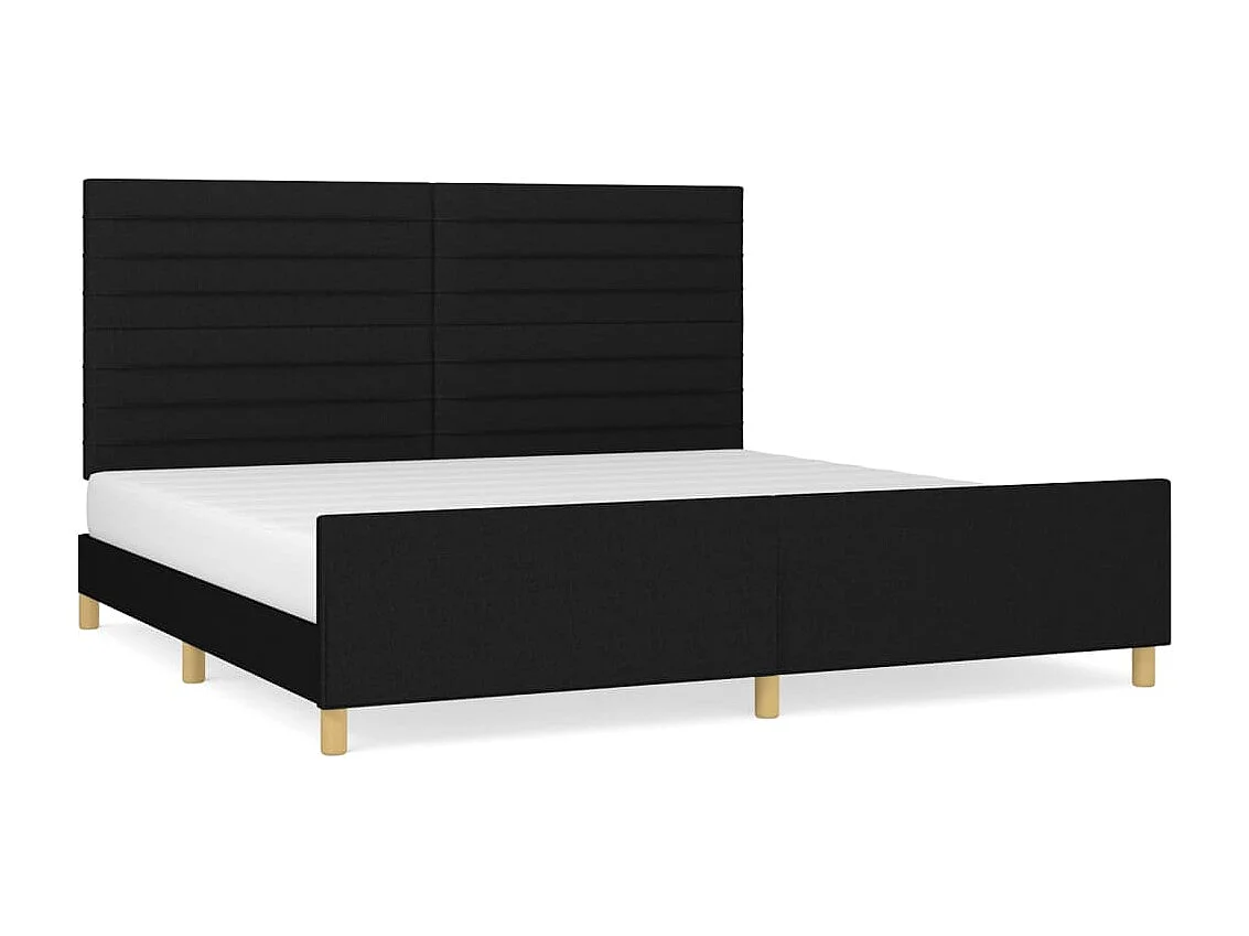 Cadre de lit sans matelas noir 200x200 cm tissu