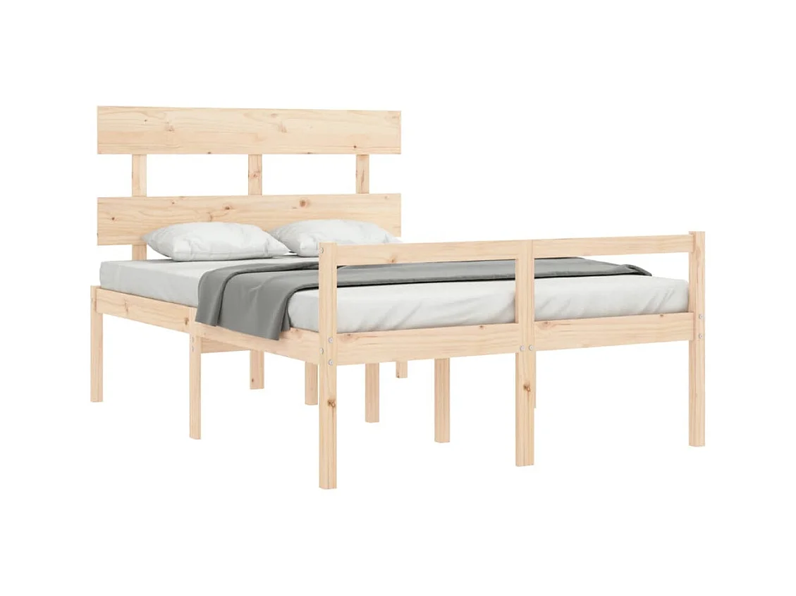 Bed voor ouderen zonder matras 140x190 cm massief hout