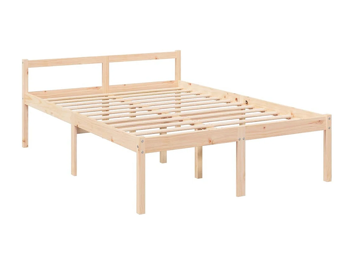 Letto per anziani senza materasso 140x190 cm in legno massello