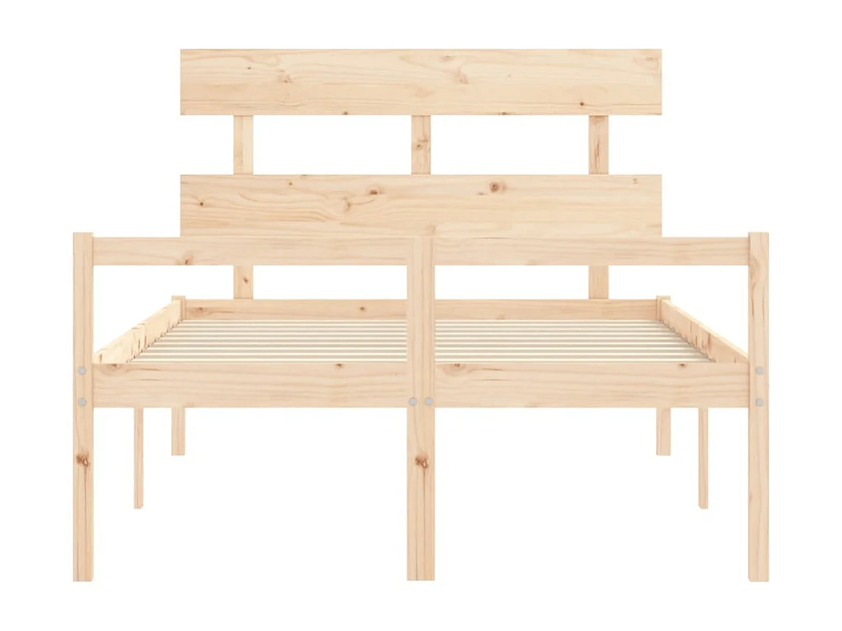 Letto per anziani senza materasso 140x190 cm in legno massello