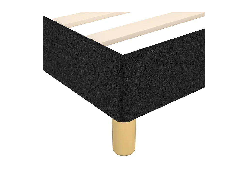 Cadre de lit sans matelas noir 140x200 cm tissu