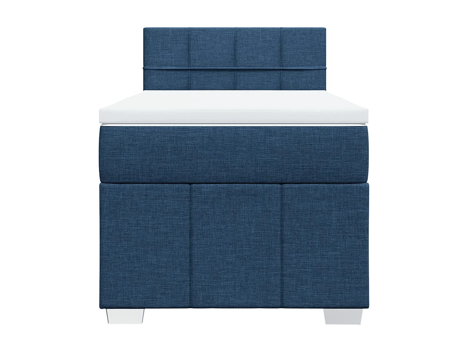Sommier à lattes de lit avec matelas Bleu 90x200 cm Tissu