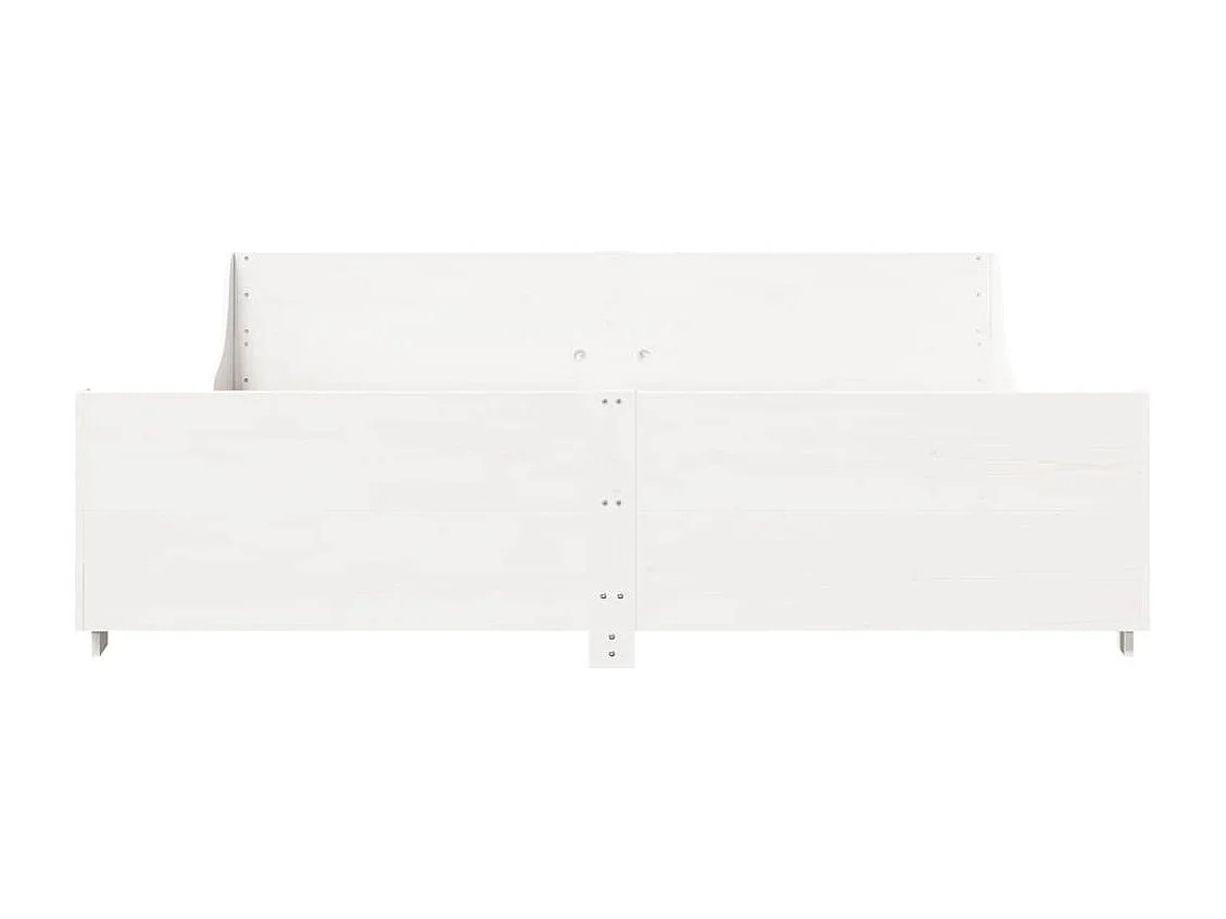 Bettgestell ohne Matratze weiß 180x200 cm Kiefer Massivholz