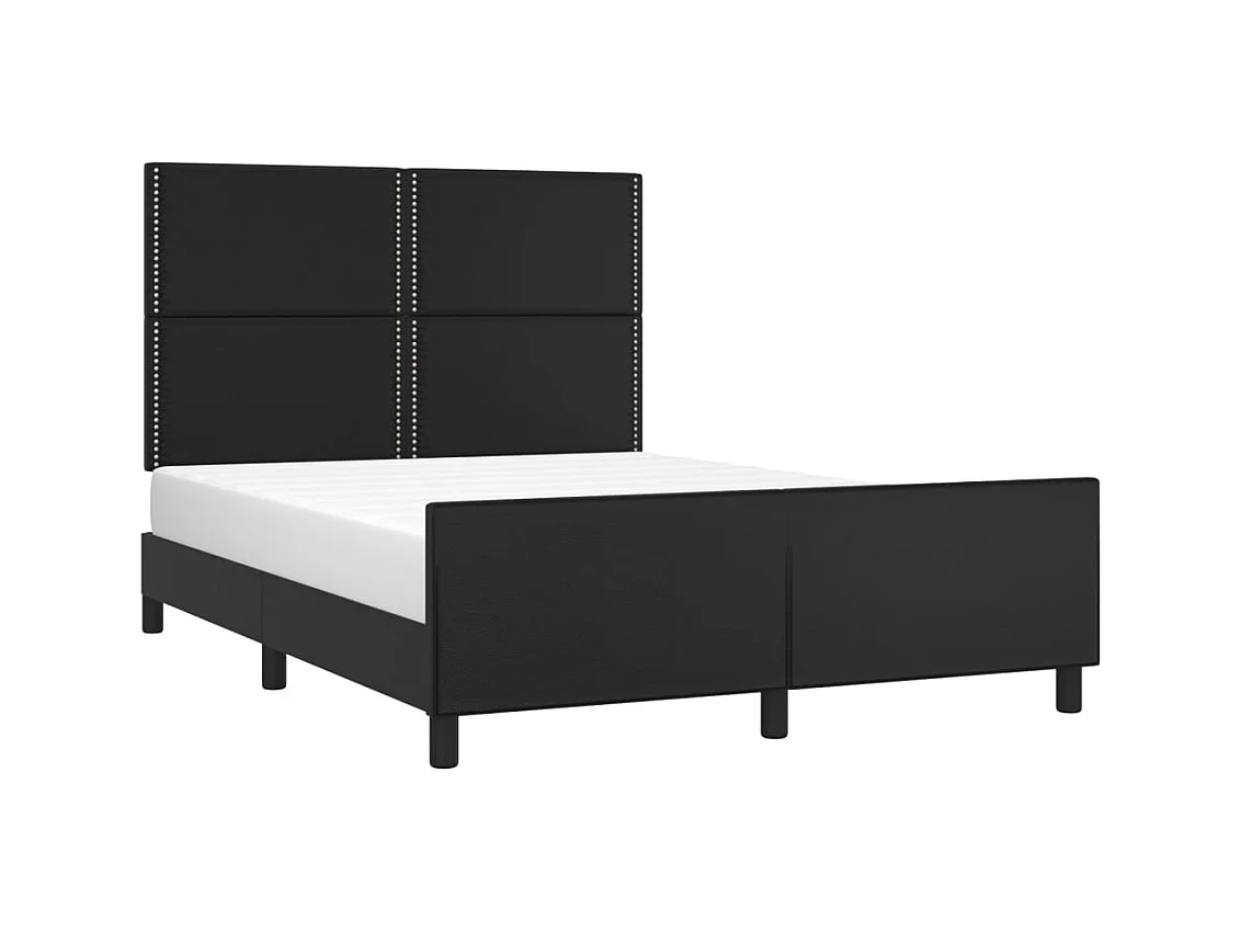 Cadre de lit sans matelas noir 140x200 cm similicuir