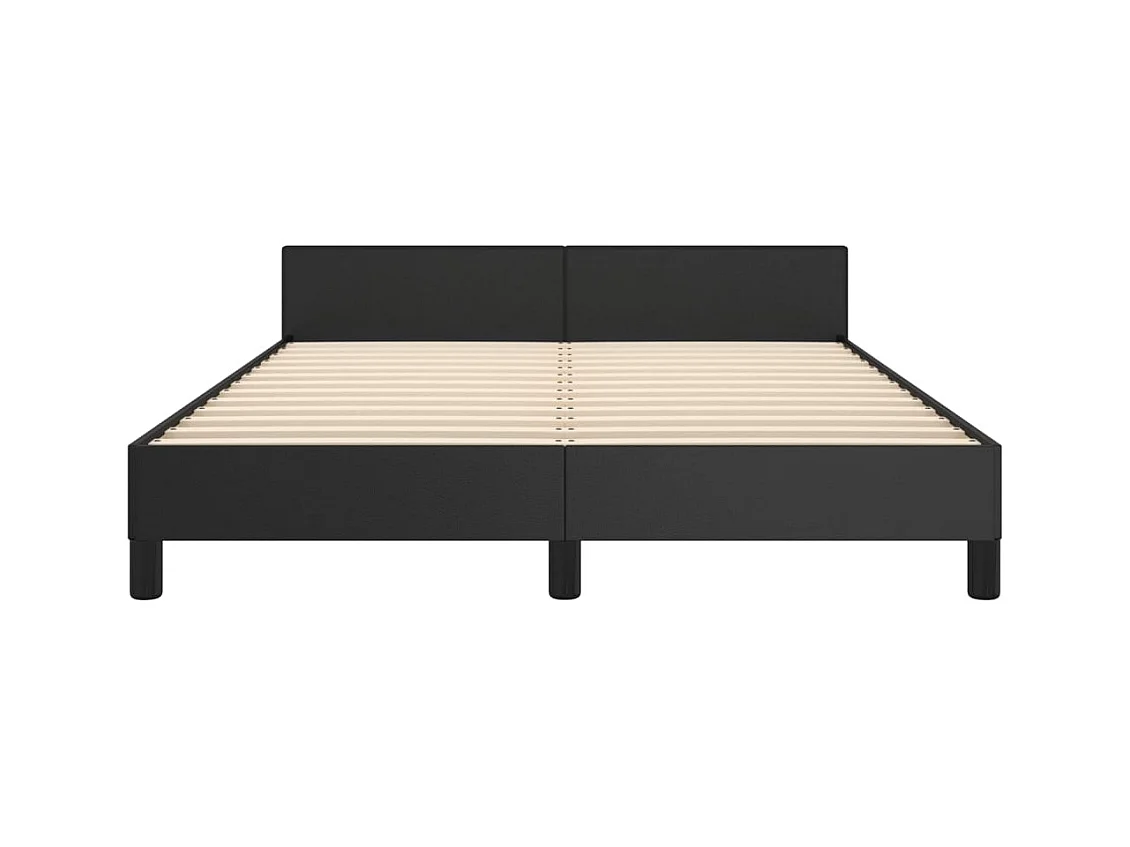Cadre de lit sans matelas noir 140x200 cm similicuir