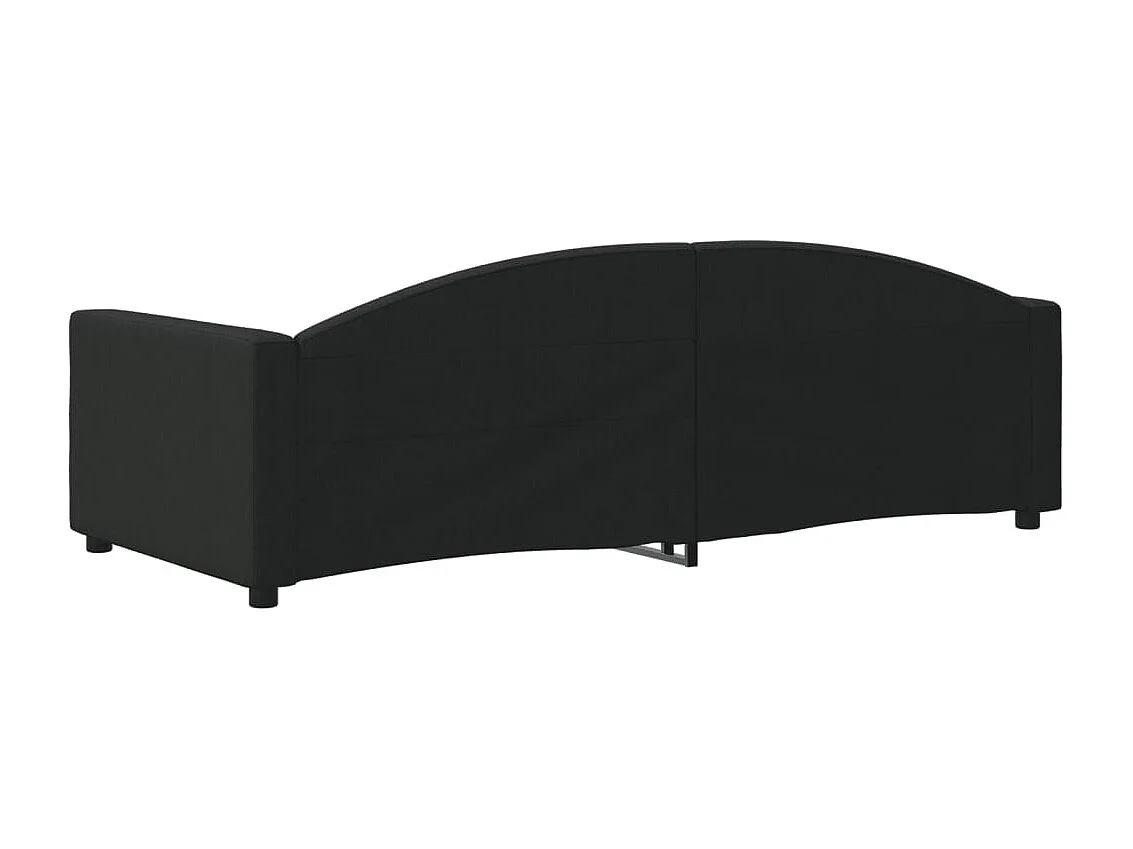 Diván sin colchón tela negra 90x200 cm