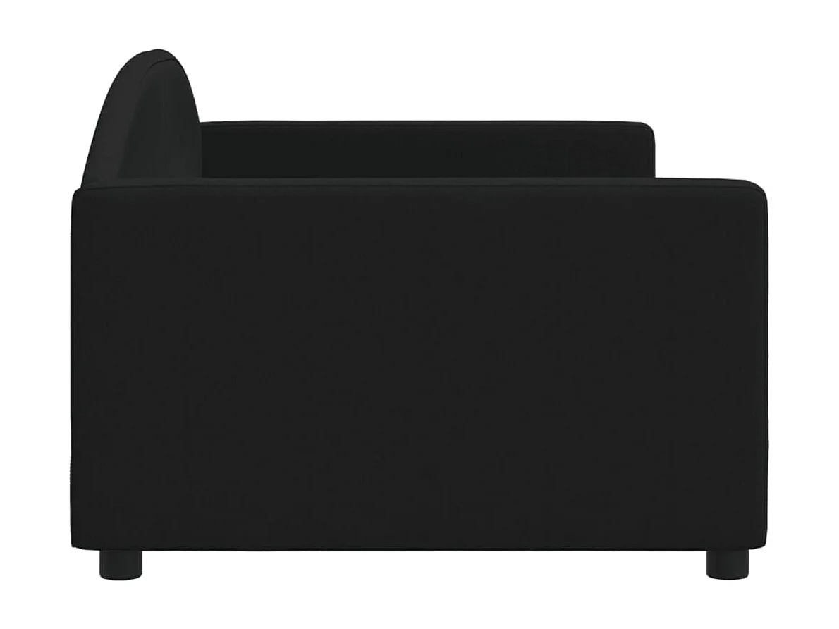 Diván sin colchón tela negra 90x200 cm