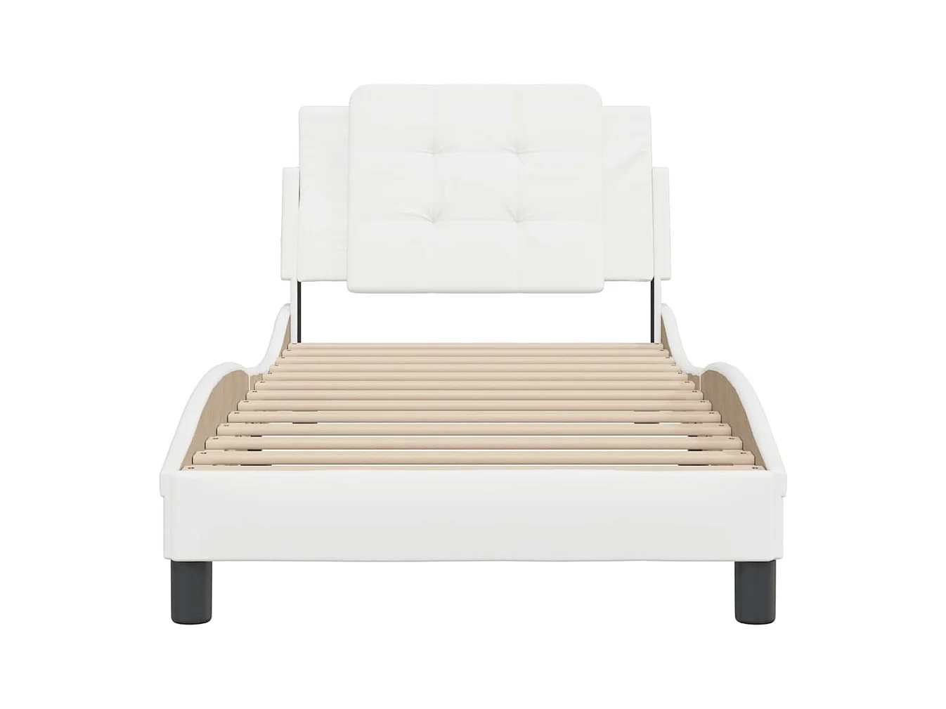 Bedframe zonder matras wit 90x190 cm kunstleer