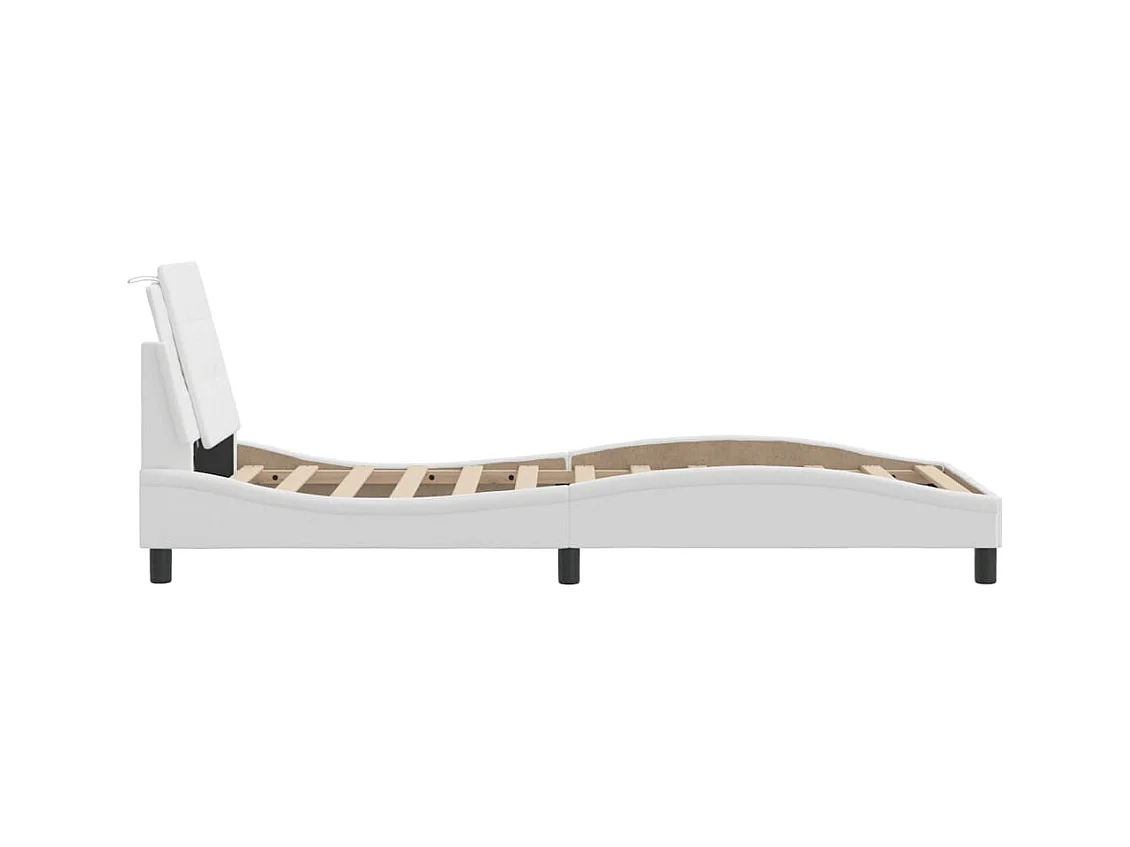 Bedframe zonder matras wit 90x190 cm kunstleer