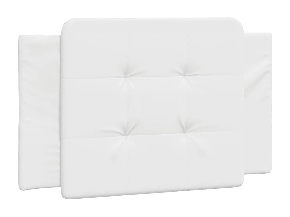 Estructura de cama sin colchón blanca 90x190 cm símil piel