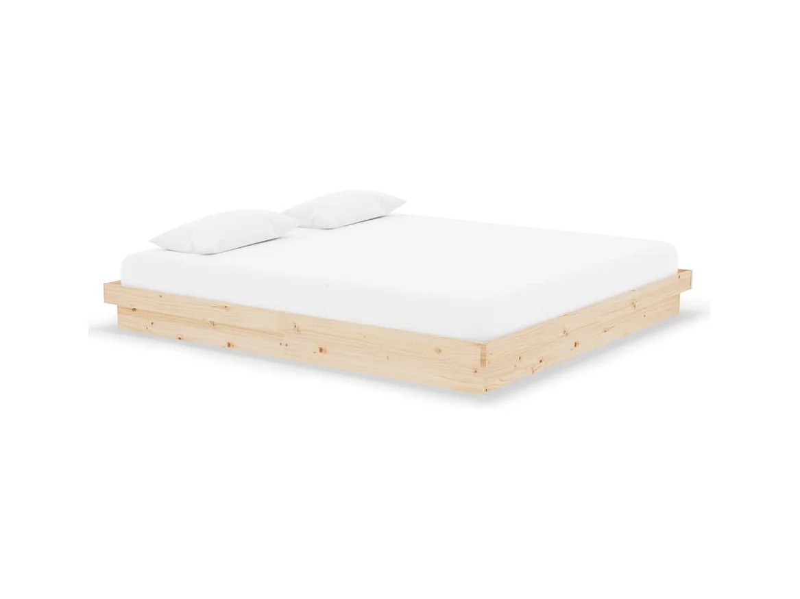 Cadre de lit sans matelas bois massif