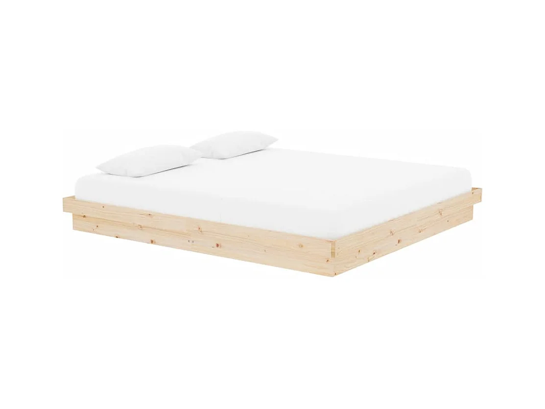 Cadre de lit sans matelas bois massif