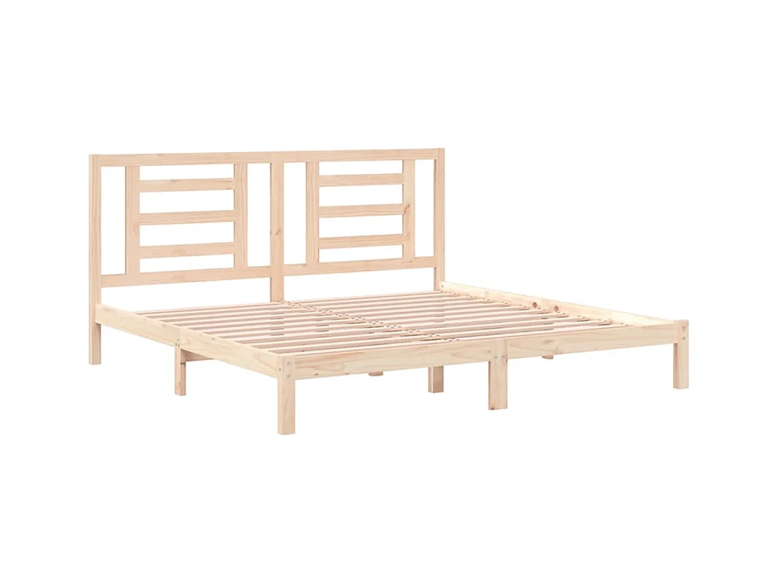 Estructura de cama sin colchón 200x200 cm madera maciza de pino