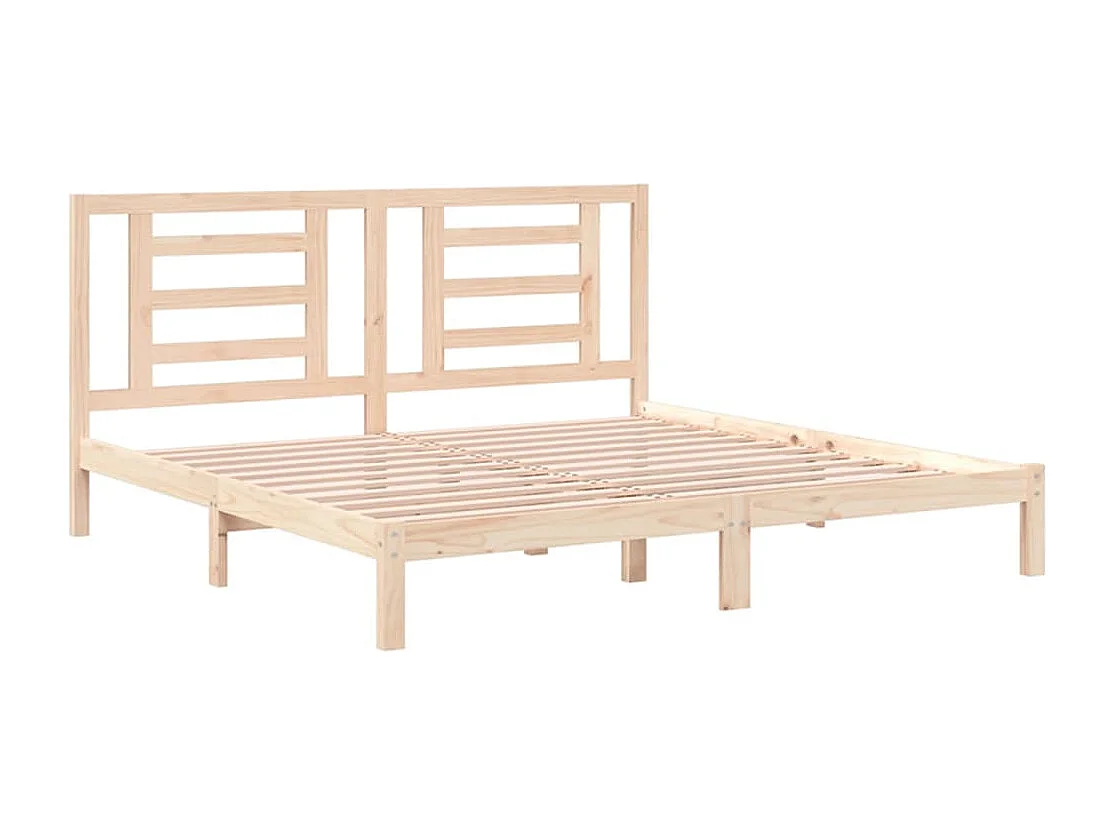 Cadre de lit sans matelas 200x200 cm bois massif de pin