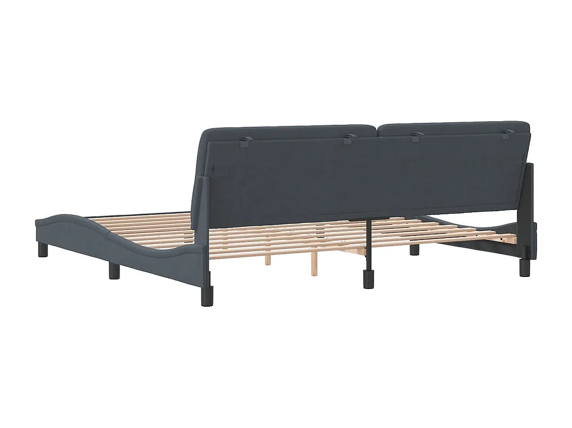 Estructura de cama sin colchón gris oscuro 200x200 cm terciopelo
