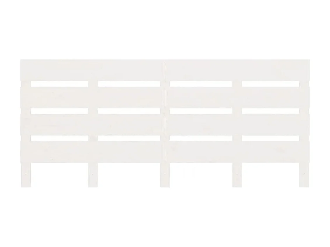 Estructura de cama sin colchón blanca 140x190 cm madera maciza de pino