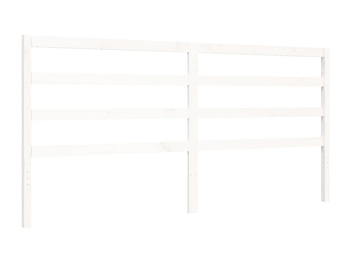 Struttura letto senza materasso bianco 200x200 cm in legno massello di pino