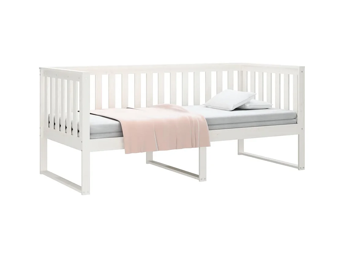 Dagbed zonder matras wit 90x200 cm massief grenenhout