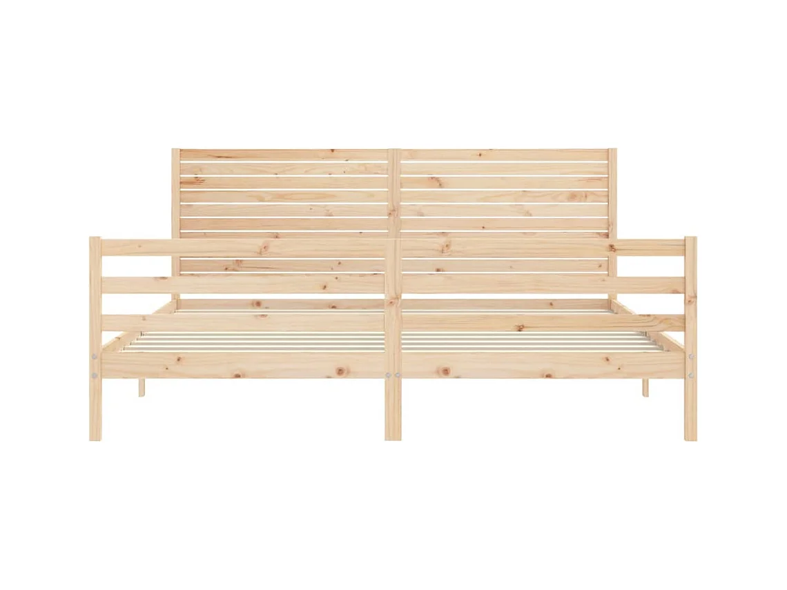 Cadre de lit sans matelas 200x200 cm bois massif