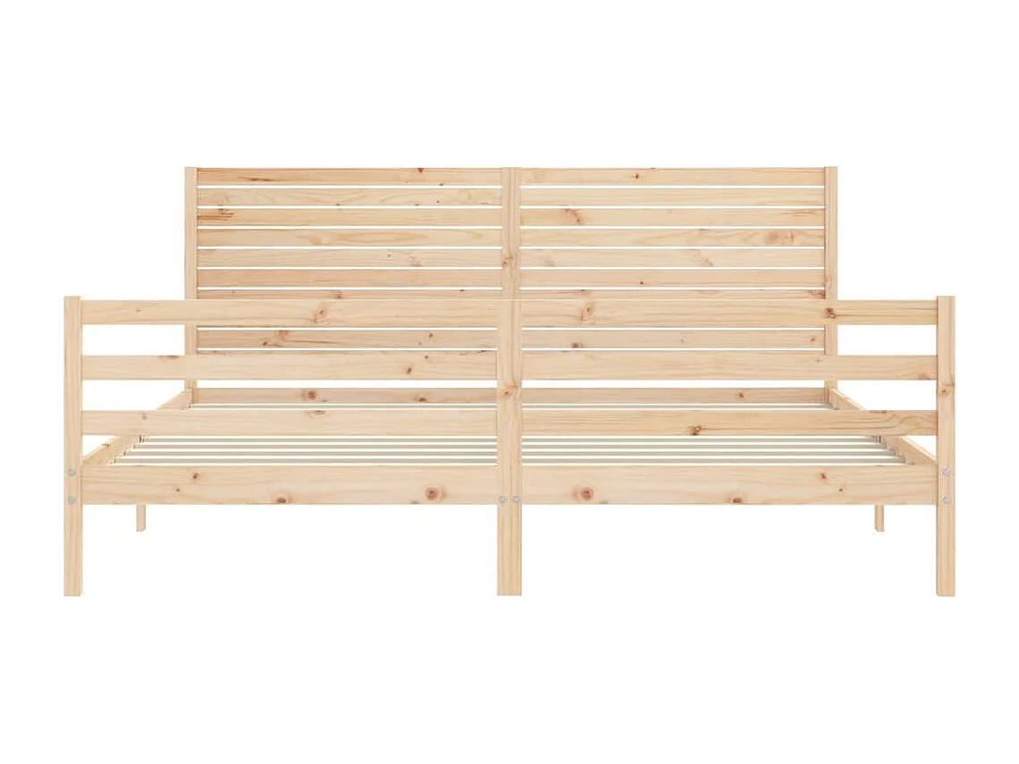 Cadre de lit sans matelas 200x200 cm bois massif