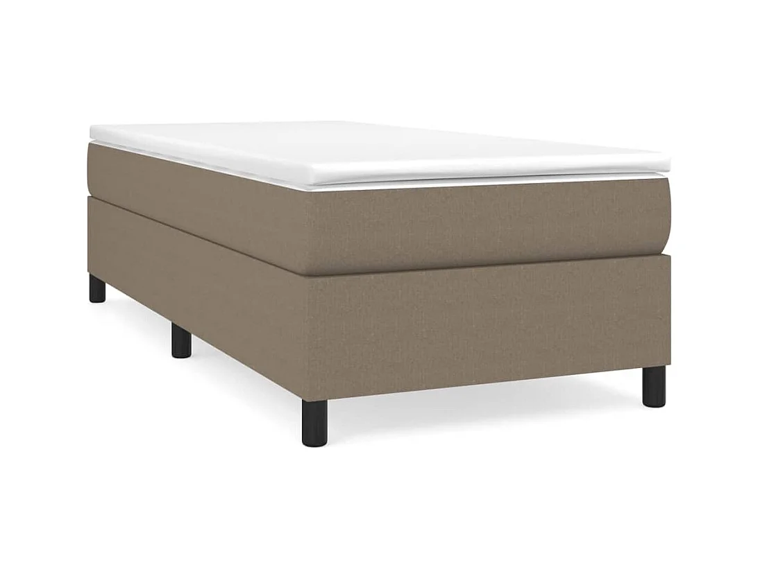 Sommier à lattes de lit avec matelas Taupe 100x200 cm Tissu