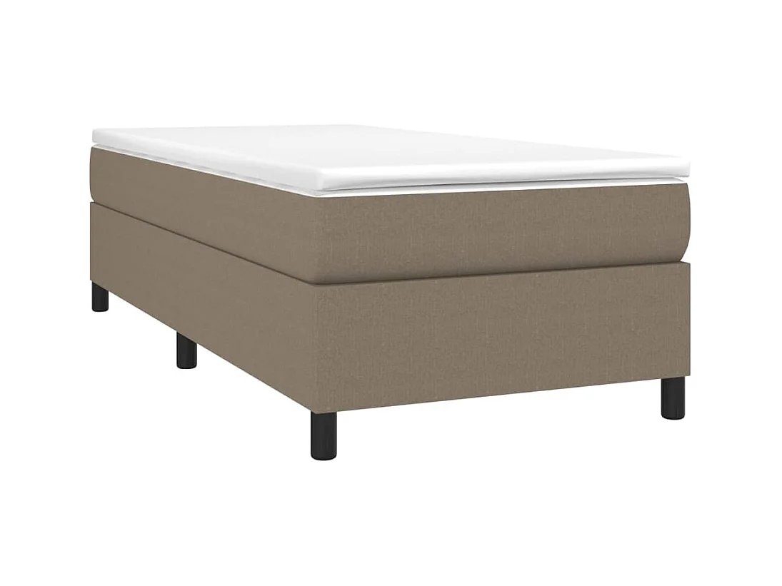 Sommier à lattes de lit avec matelas Taupe 100x200 cm Tissu